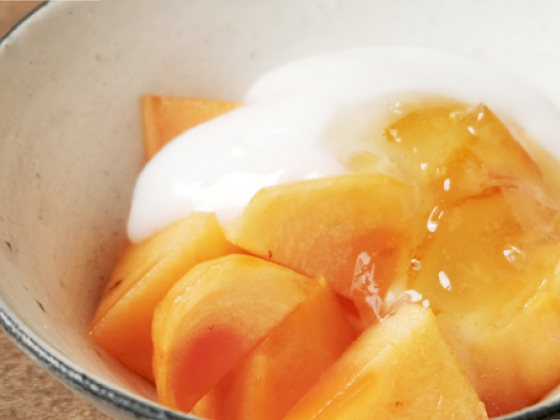 秋のくだもの 柿＆柚子茶